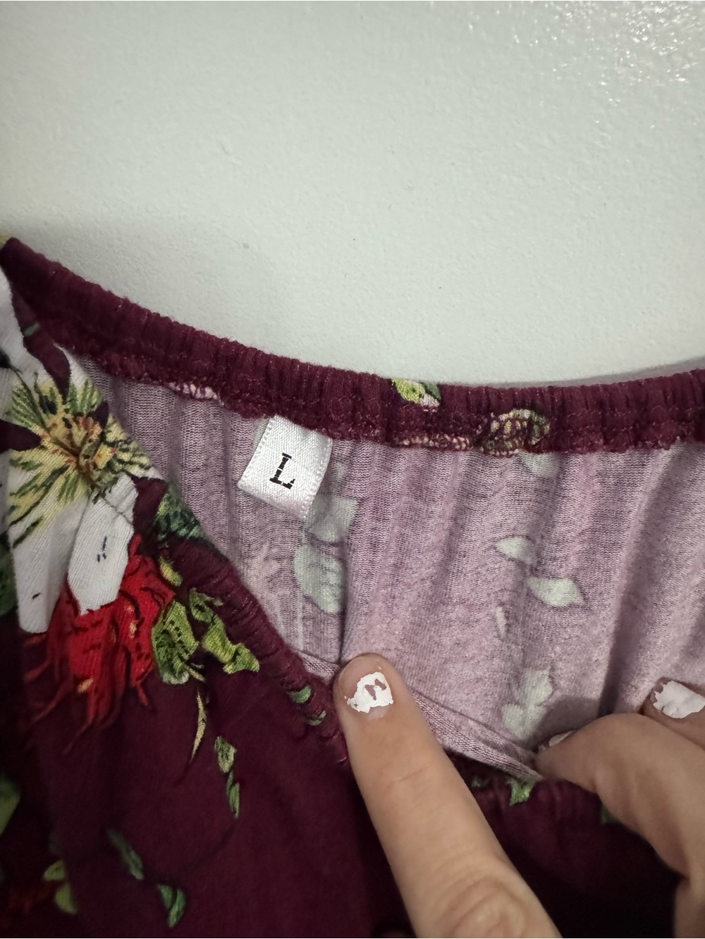 Burgundy Floral Off-Shoulder Maxi Dress - Picture 2 of 2